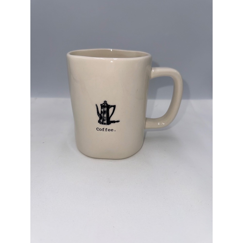 Rae Dunn Coffee Mug Coffee Pot  Percolator Graphic Stoneware